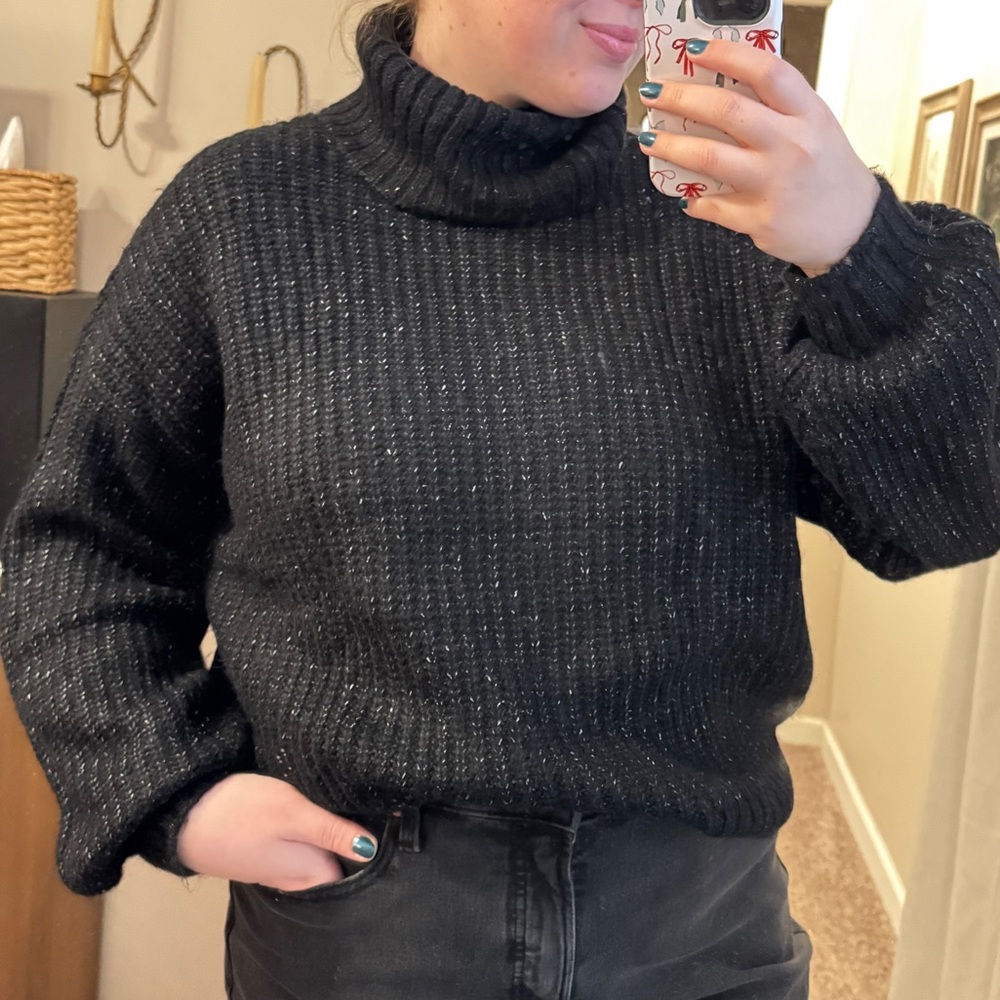 Old Navy Charcoal Turtleneck Sweater